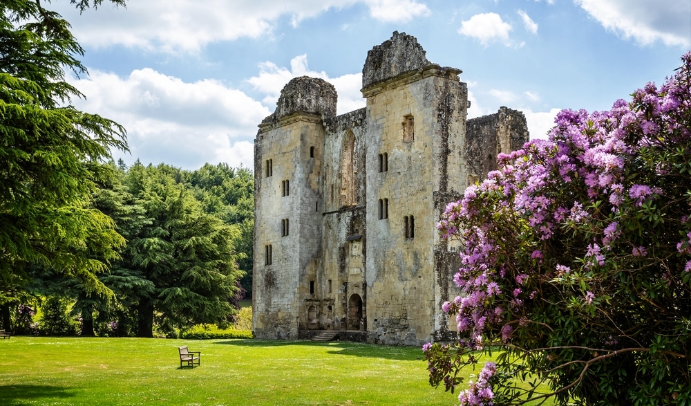 Medieval Wardour Castle near Donhead St Andrew, Wiltshire, UK on 27 May 2020