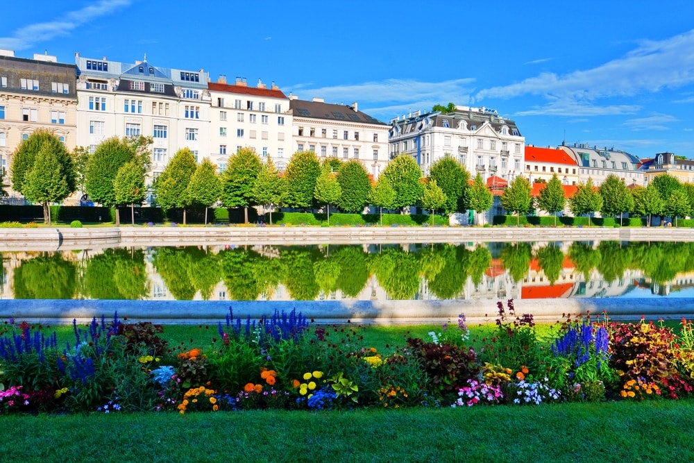 Belvedere garden in Vienna, Austria