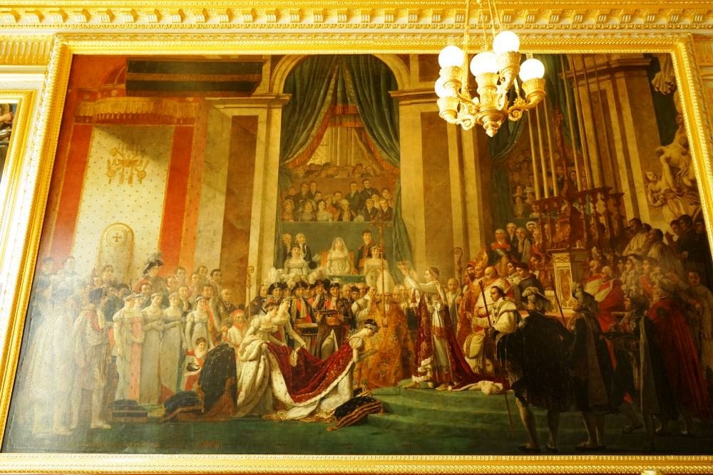 One of its most renowned paintings is the coronation of one of France's most famous ever rulers, Napoleon Bonaparte.