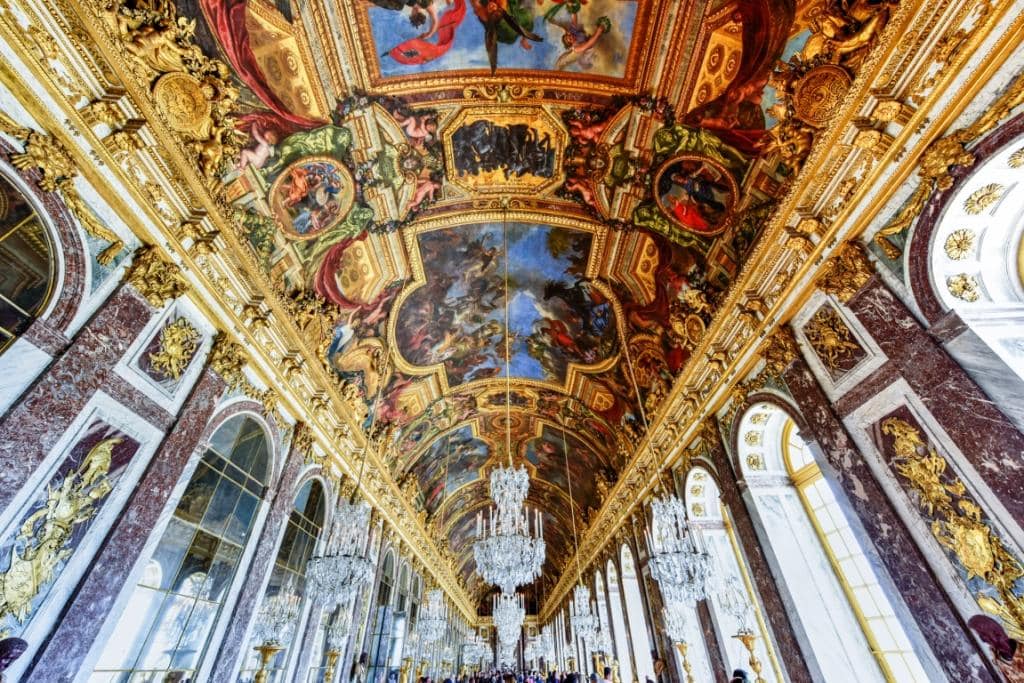 Palace of Versailles - France the famous hall of mirros