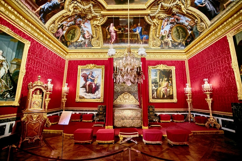 VERSAILLES, FRANCE - Interior of Chateau de Versailles (Palace of Versailles) near Paris. Versailles palace is in UNESCO World Heritage Site list since 1979