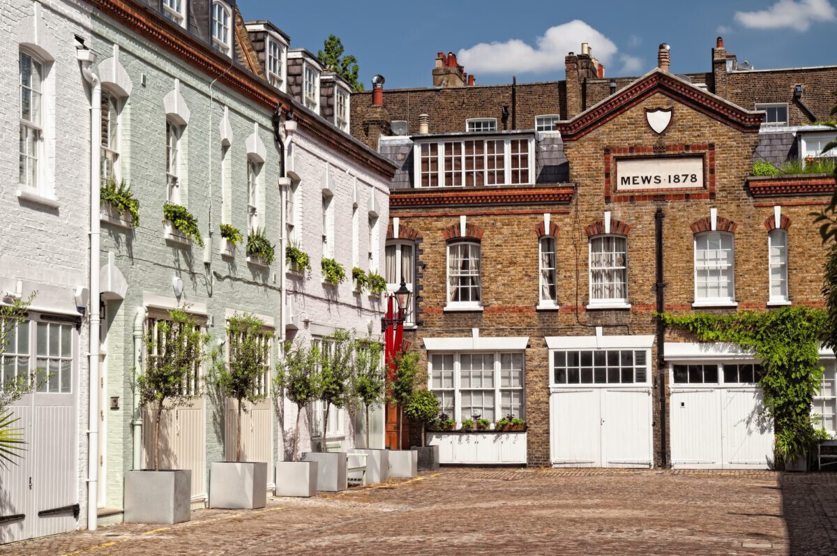 Mews houses in London England