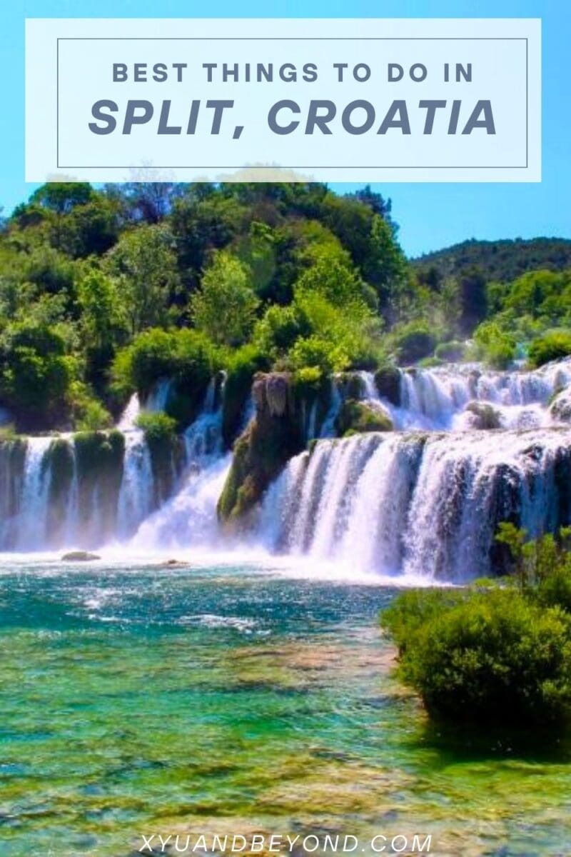 Waterfalls at Krka National Park, a popular thing to do near Split, Croatia.