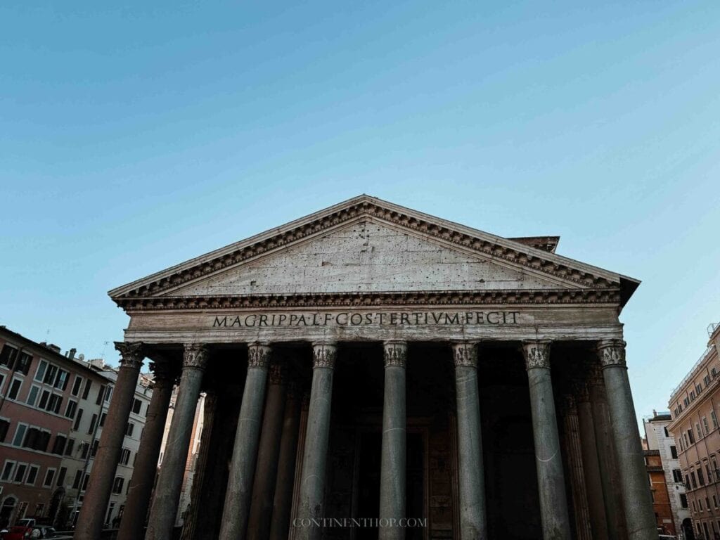 The Pantheon, one of the best places to visit in Rome, Italy.