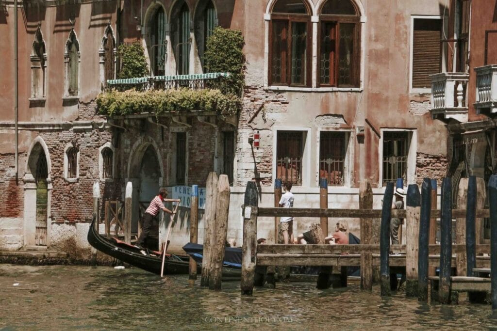 A gondola on the water, one of the best places to visit in Italy.