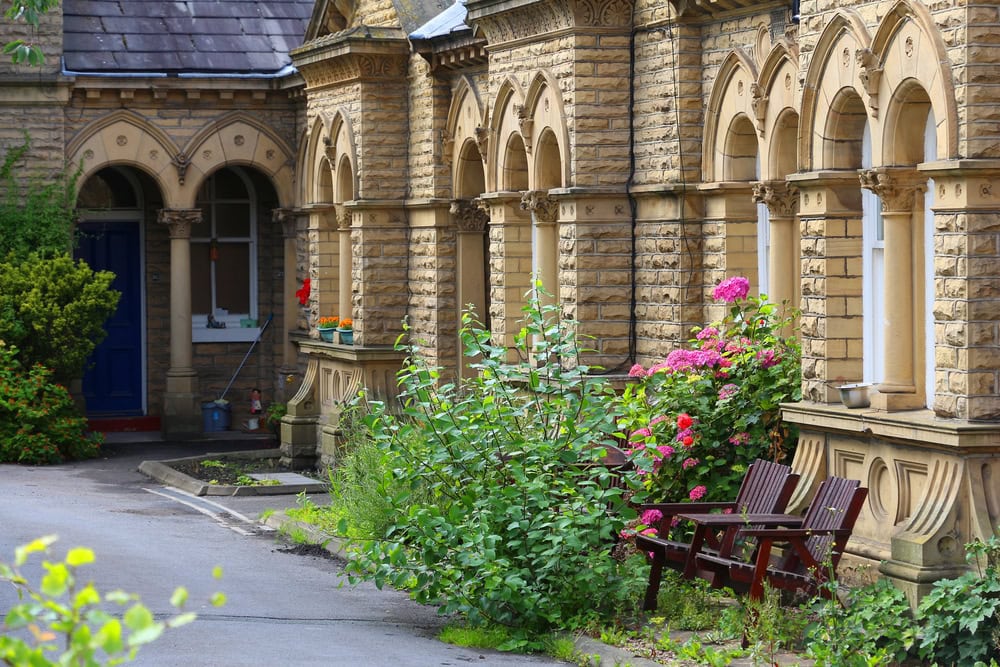 Saltaire - Victorian model village in Shipley (England) listed as UNESCO World Heritage Site.