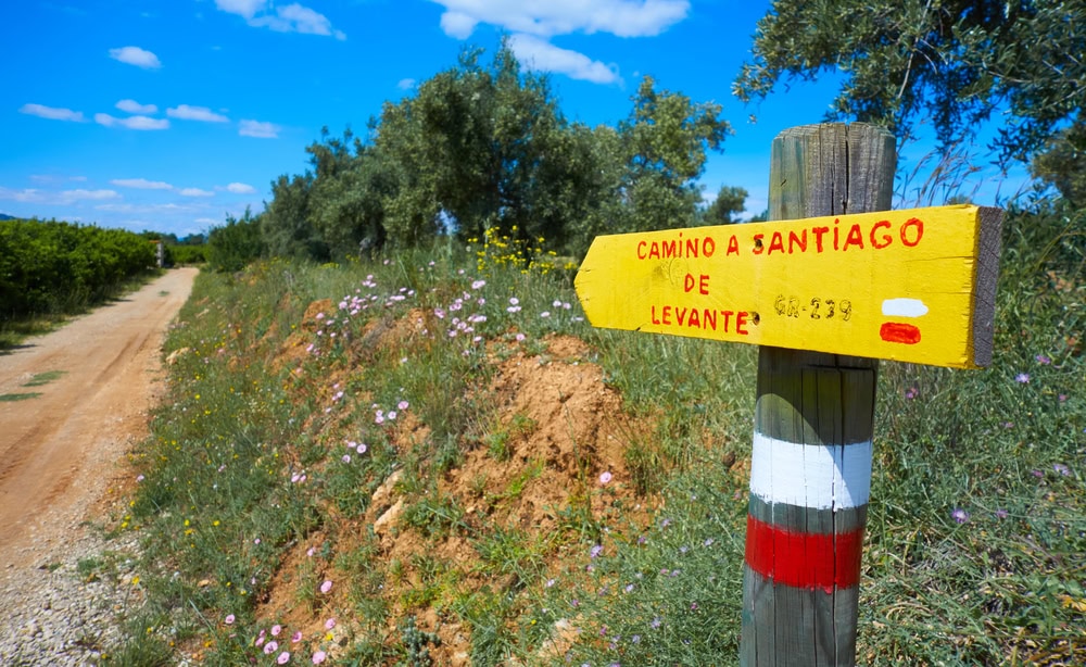 Camino de santiago Levante sign Saint James Way