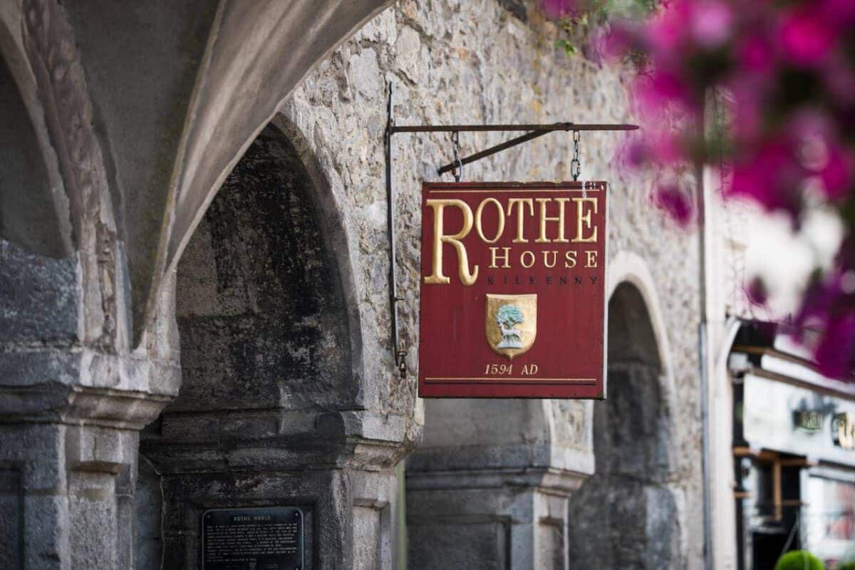 Rothe House sign in Kilkenny