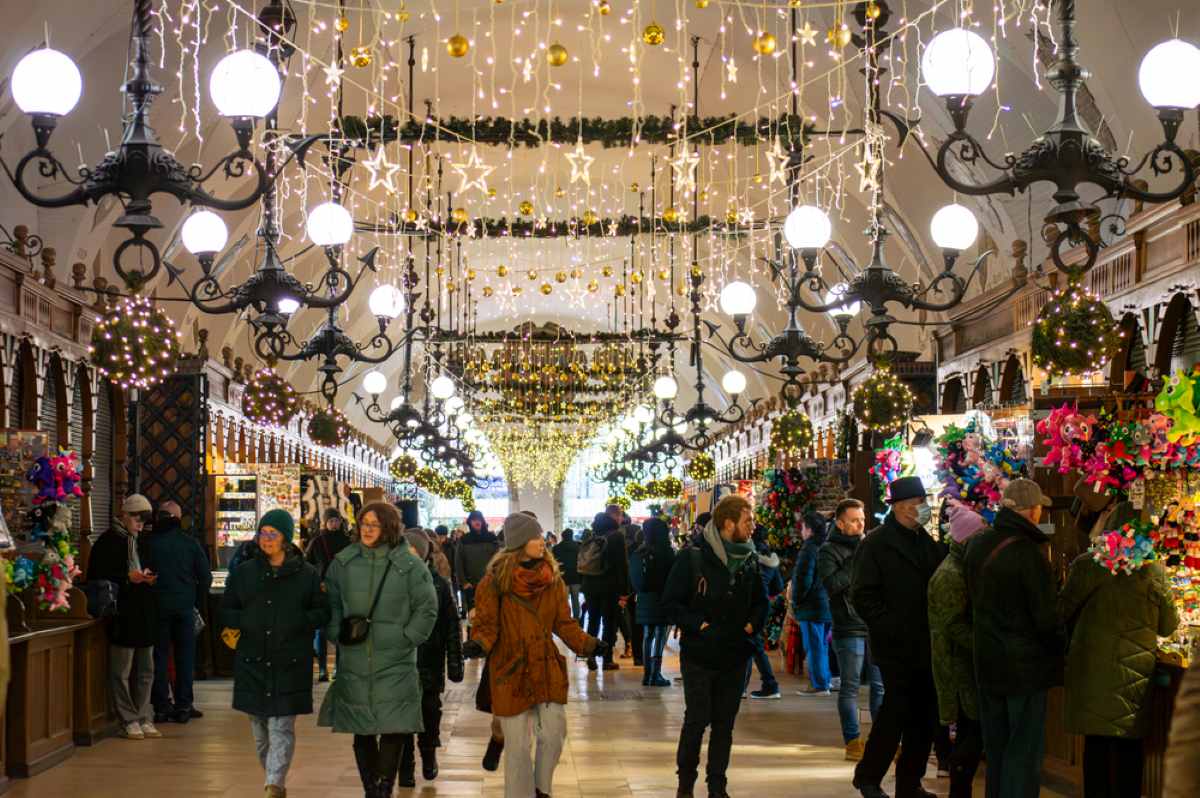 Christmas market in Krakow, Poland