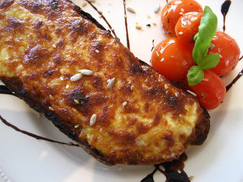 Welsh rarebit a cheese on toast