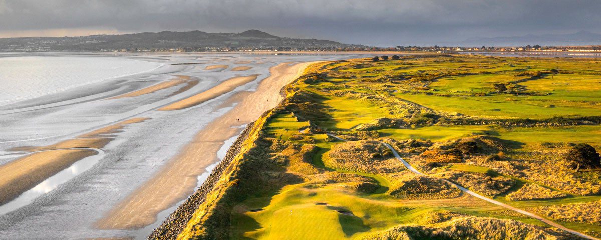 Pportmarnock Golf Course along the Irish sea another links course with lots of hills and a yellow sand beach