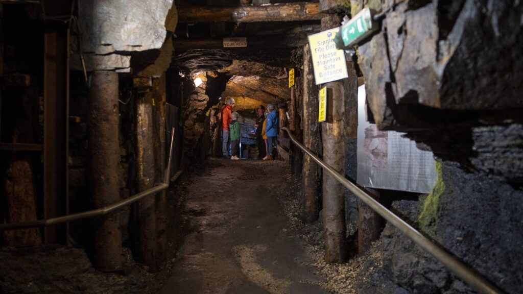 Arigna Mining Experience, Tour, Arigna a deep cavern from the mining days in Leitrim Northern Ireland