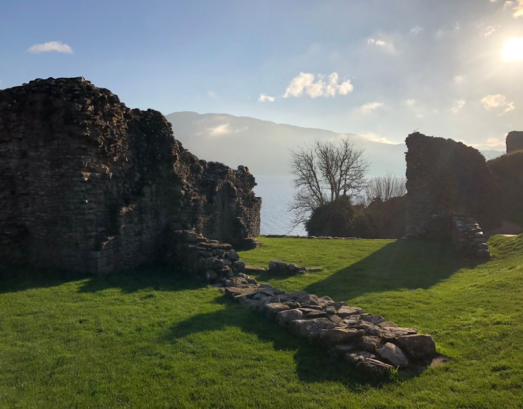 Ruins of Urquhart Castle overlooking Loch Ness, Drumnadrochit, Scotland one of many day trips from Edinburgh