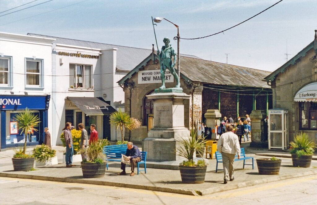 Wexford town square where the market is