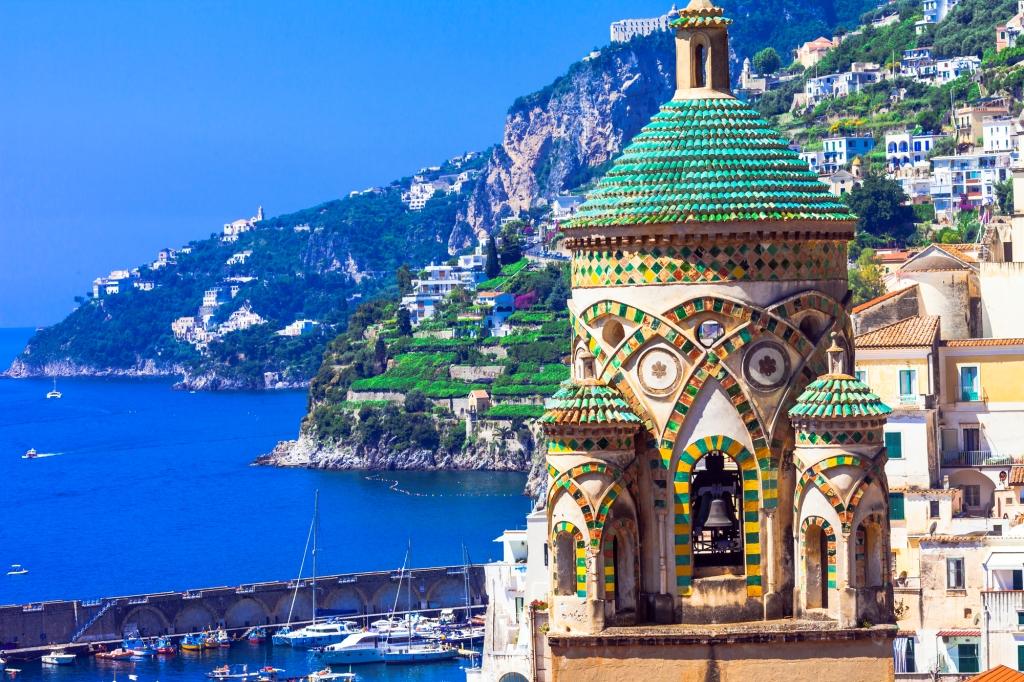 scenic Amalfi -beautiful views and beautiful churches.Italy
