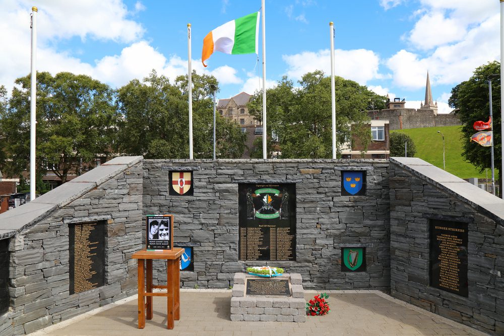 The People's Monument, an Irish Republican memorial site in Derry (aka Londonderry) in Northern Ireland.