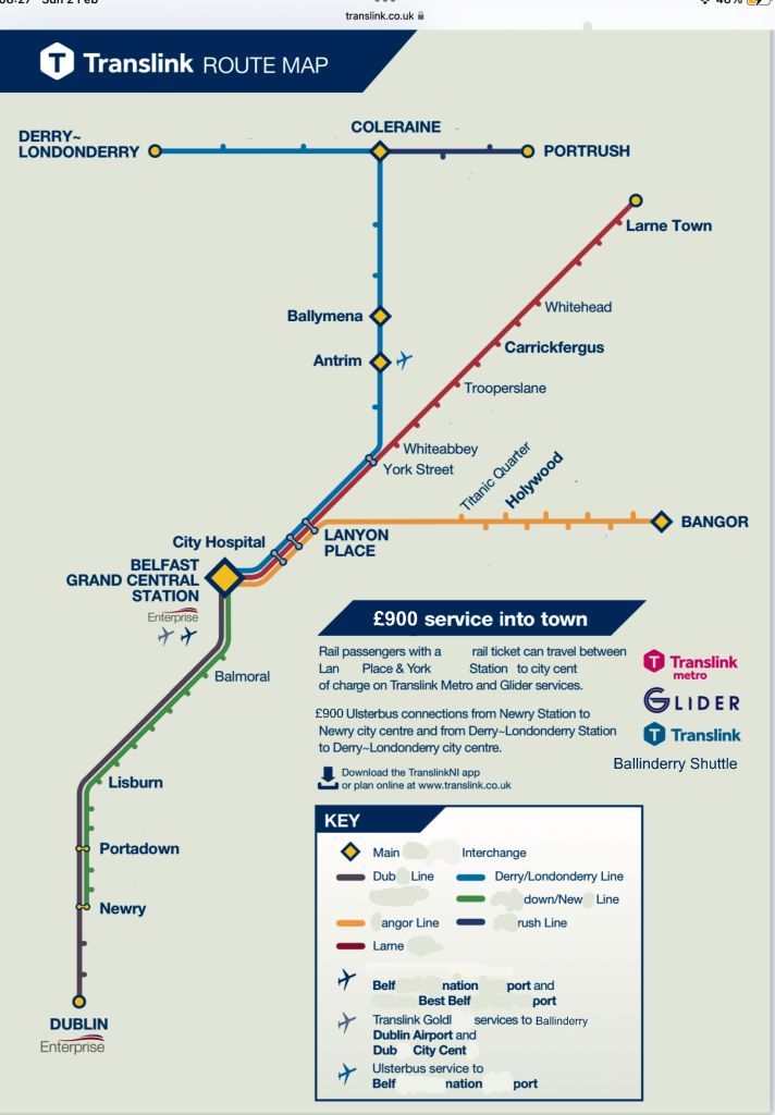 Translink train map