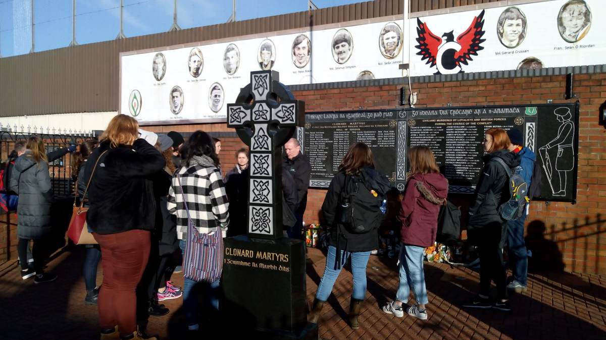 The Clonard Martyrs memorial garden in Belfast