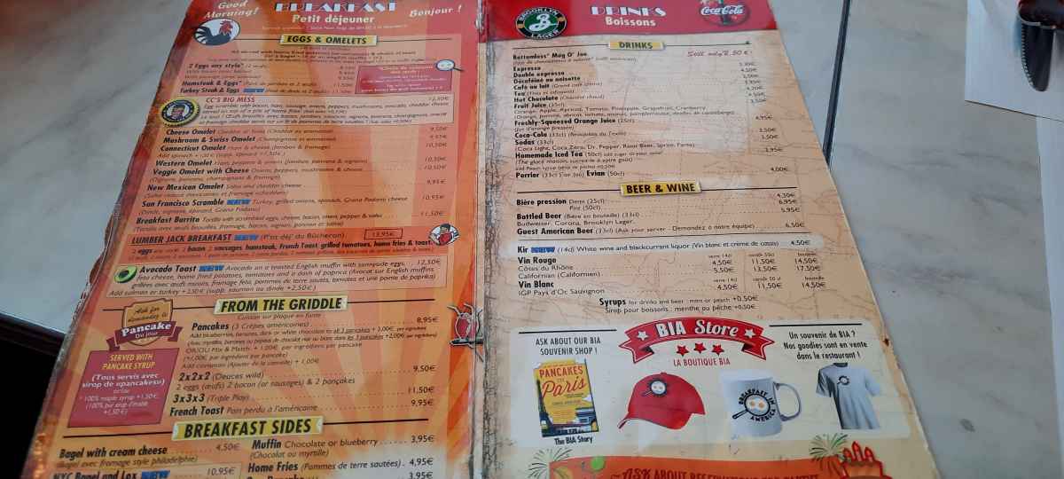 Breakfast in America Menue