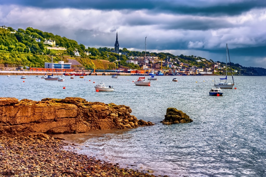 harbour view of Cobh in south east Ireland