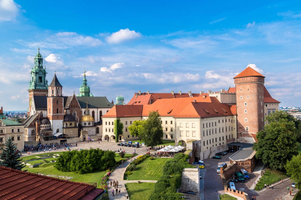 Wawel cathedral on Wawel Hill in Krakow, Poland