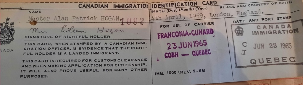 things to do in Cobh, an original emigration certificate to Canada from Cobh