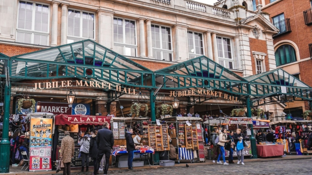 Outdoor scene of the Jubilee Market Hall at Covent Garden Market