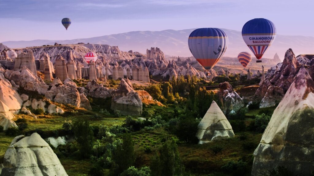 Hot air balloons over Cappadocia Turkey, travel experiences