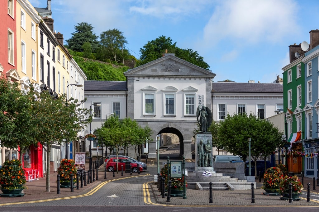 Town Square and Library in the seaport of Cobh - Ireland